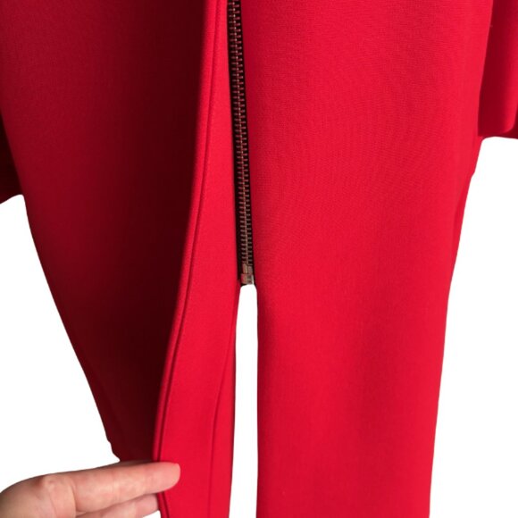 ZARA GORGEOUS RED COAT WITH BEAUTIFUL RUFFLED SLEEVES, Z. L, NWT - Picture 4 of 13